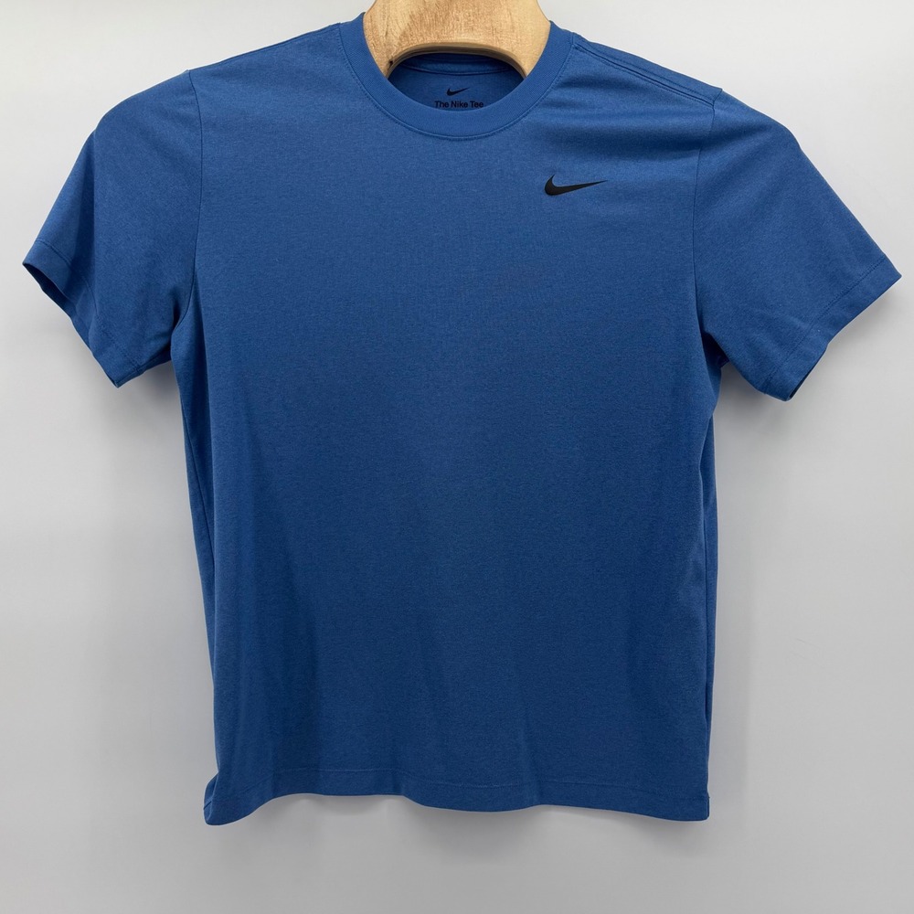 Nike T-Shirt Mens Medium Blue Dri-FIT‎ Short Sleeve Swoosh Performance Tee